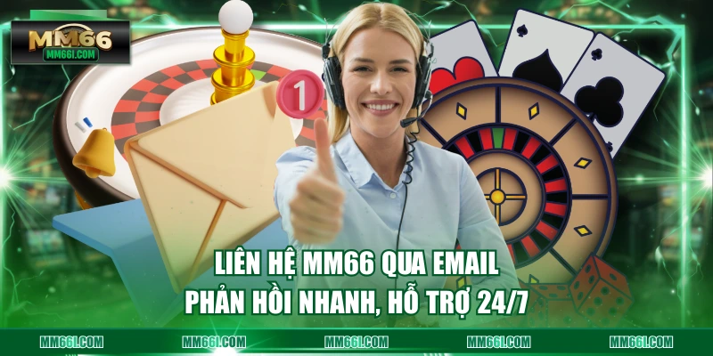 Liên hệ MM66 qua email phản hồi nhanh, hỗ trợ 24/7